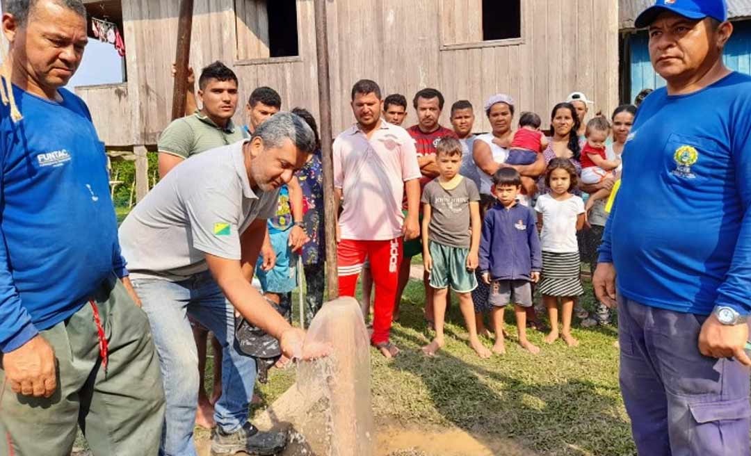 Governo perfura poços artesianos para comunidades rurais de Porto Walter